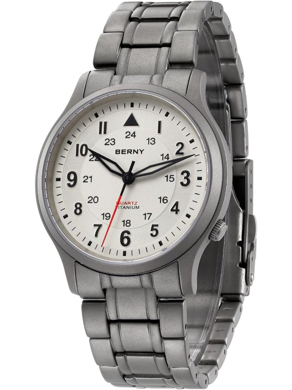 Waterproof Titanium Field Watch for Men & Women, Luminous Quartz, 5ATM